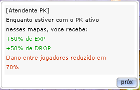 Bônus explicados pelo Atendente PK