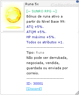 Descrição da Runa 5x