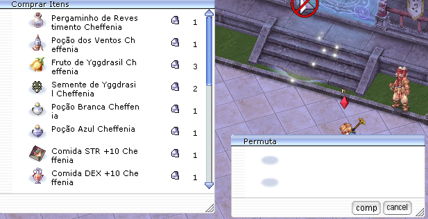 Lista de consumíveis da Cheffenia